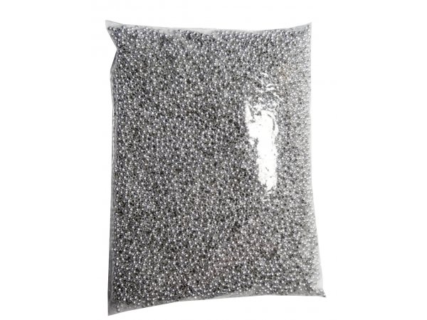 Korale 4mm JASNE SREBRO cena za HURT 500g koraliki metalik plastikowe drobne sklep warszawa