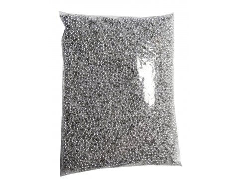 Korale 4mm JASNE SREBRO cena za HURT 500g koraliki metalik plastikowe drobne sklep warszawa
