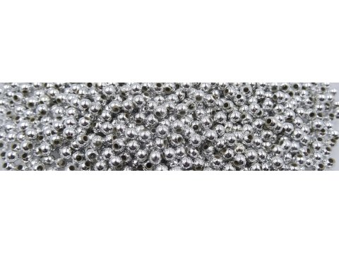 Korale 4mm JASNE SREBRO cena za HURT 500g koraliki metalik plastikowe drobne sklep warszawa