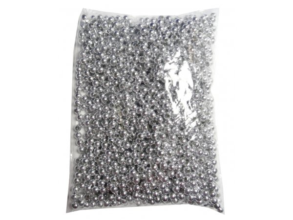 Korale 8mm JASNE SREBRO cena za HURT 500g koraliki metalik plastikowe drobne sklep warszawa