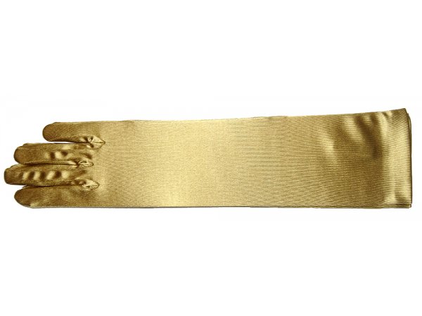 Rękawiczki 38cm ZŁOTE SATYNOWE atłasowe balowe do łokcia po łokcie długie sklep goldpol największy wybór