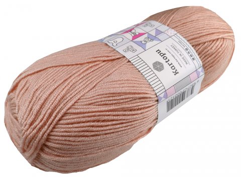 BABY ONE włóczka K1873 PUDROWY Kartopu 100g 250m anty pilling akryl dla dzieci