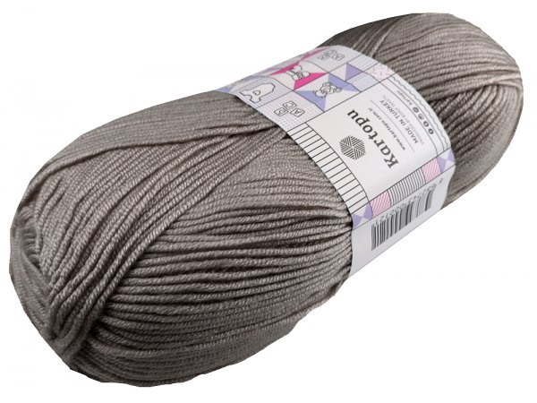 BABY ONE włóczka K1921 SZARY/BEŻ Kartopu 100g 250m anty pilling akryl dla dzieci