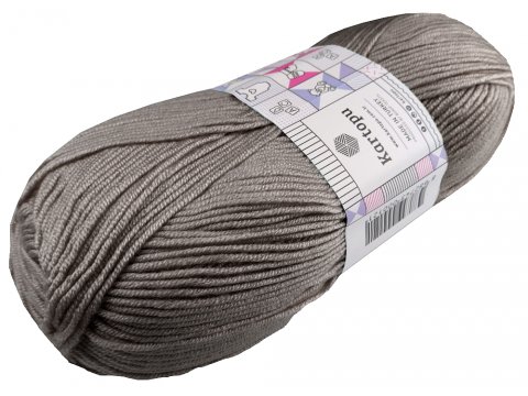 BABY ONE włóczka K1921 SZARY/BEŻ Kartopu 100g 250m anty pilling akryl dla dzieci