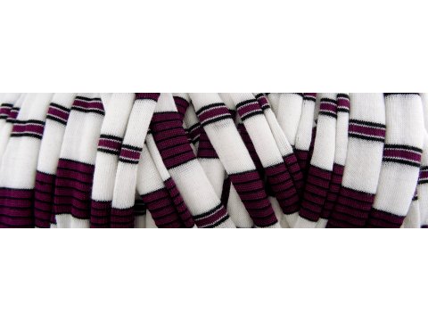 Spaghetti cotton PASKI WIŚNIOWE cena za 1 sztukę około 120m włóczka z recyklingu t-shirt nici bawełna