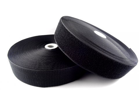 Rzep 100mm 10cm CZARNY taśma rzepowa rzepy cena za KOMPLET 25m+25m do przyszycia szycia bez kleju