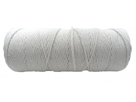 Sznurek bawełniany 3mm RECYKLING NATURALNY BIAŁY 1PLY 200m  skręcany sklep ze sznurkami Warszawa