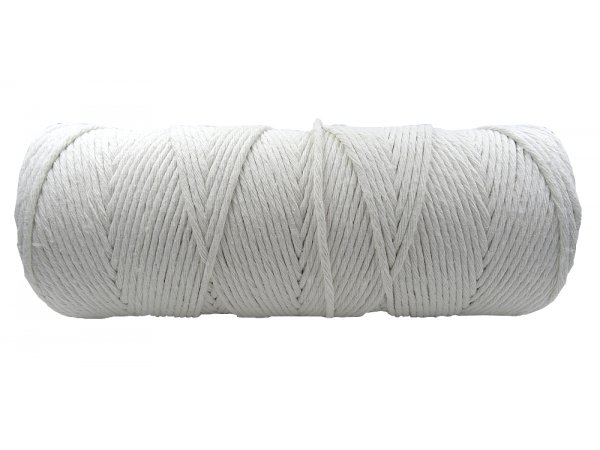 Sznurek bawełniany 3mm RECYKLING NATURALNY BIAŁY 1PLY 1000m hurtownia ze sznurkami Warszawa