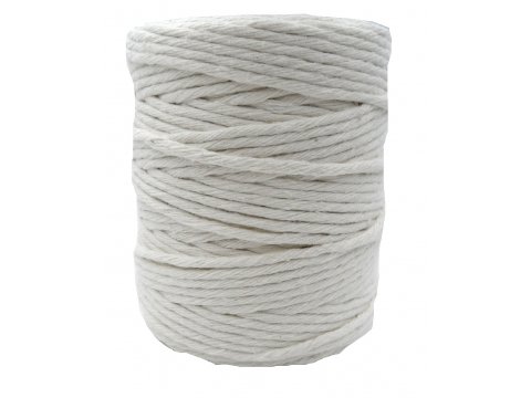 Sznurek bawełniany 5mm RECYKLING NATURALNY BIAŁY 1PLY 500m sklep ze sznurkami bogata oferta Warszawa
