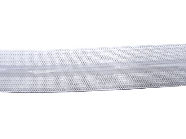 Guma 20mm BIAŁA dziana z silikonem cena za 1m gumka do sukienki stroju kąpielowego sklep z gumami