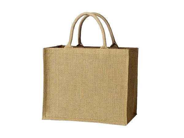 Torba jutowa EKO bag LAMINOWANA 42cm x 36cm sztywna ze sztywnymi rączkami do ozdabiania
