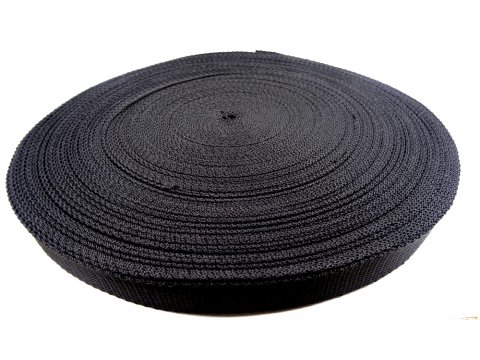25mm taśma nośna CZARNA cena za 1m tasiemka 2,5cm do toreb na uszy rączki pasek do torby plecaka hurtownia taśmy nośn