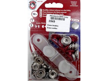NAPY 15mm CZERWONE/SREBRNY...