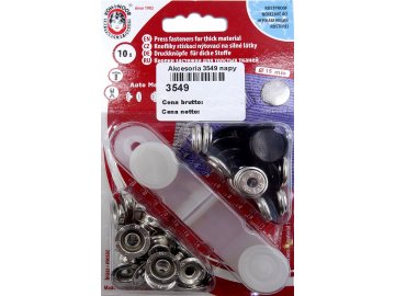 NAPY 15mm CZARNO/SREBRNY...