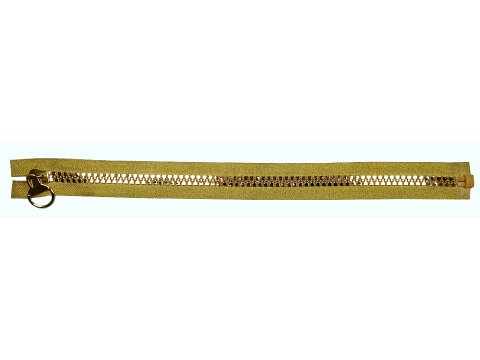 Suwak zamek rozdzielczy 60cm GIGANT ozdobny ZŁOTY grubość 15mm błyskawiczny dekoracyjny do kurtki
