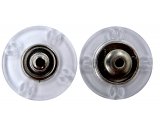 20mm Zatrzaski PRZEZROCZYSTE KÓŁKO 1 komplet zatrzask duży metalowy do przyszycia przyszywany odzieżowy ozd