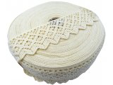 Koronka bawełniana 5,3cm 53mm ECRU 404K cena za 25m sklep z koronkami w Warszawie GOLD-POL