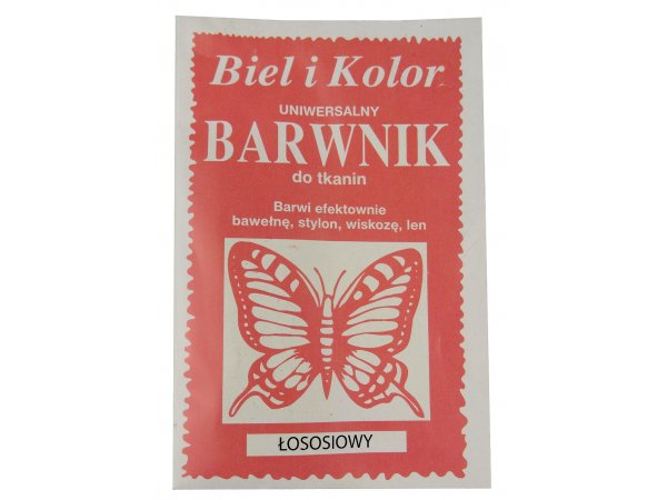 ŁOSOSIOWY barwnik do farbowania tkanin cena za 1 saszetkę BIEL I KOLOR farba do ubrań