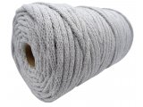 Sznurek 5mm dziany 100% bawełniany 6-LIGHT GREY 100m z rdzeniem bawełnianym BY GOLD-POL hurtownia sznurków Warsz