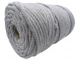 Sznurek 5mm dziany 100% bawełniany 7-MEDIUM GREY 100m z rdzeniem bawełnianym BY GOLD-POL hurtownia sznurków Wars