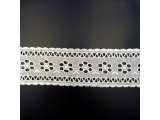 50mm 5cm Haft na bawełnie ECRU/ECRU HAFT cena za 1m angielski koronka wstawka na płótnie taśma haftowana taśmy haftowane