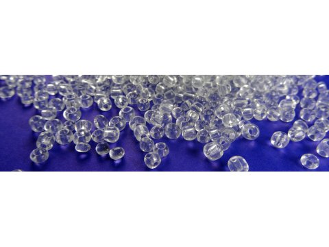 Koraliki szklane 4mm kulki drobne 18129 PRZEZROCZYSTE cena za 100g hurtownia