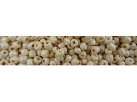 Koraliki szklane 4mm kulki drobne 18157 NAJCIEMNIEJSZE ECRU PASTEL PÓŁPRZEZROCZYSTE Z PIĘKNYM POŁYSKIEM cena za 100g hurtown
