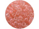 Koraliki szklane 4mm kulki drobne 18175 PRZEZROCZYSTE Z ŁOSOSIOWYM ŚRODKIEM cena za 100g hurtownia