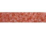 Koraliki szklane 4mm kulki drobne 18175 PRZEZROCZYSTE Z ŁOSOSIOWYM ŚRODKIEM cena za 100g hurtownia