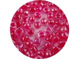 Koraliki szklane 4mm kulki drobne 18177 PRZEZROCZYSTE Z FUKSJA ŚRODKIEM cena za 100g hurtownia