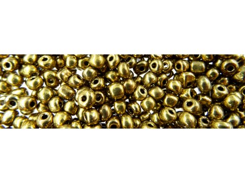 Koraliki szklane 4mm kulki drobne 18163 MOSIĄDZ OKSYDA METALIK JAK METALOWE cena za 100g hurtownia korali