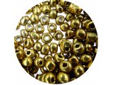 Koraliki szklane 4mm kulki drobne 18163 MOSIĄDZ OKSYDA METALIK JAK METALOWE cena za 100g hurtownia korali