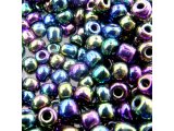 Koraliki szklane 4mm kulki drobne 18165 MIX BENZYNA FIOLET ZIELONY cena za 100g hurtownia korali
