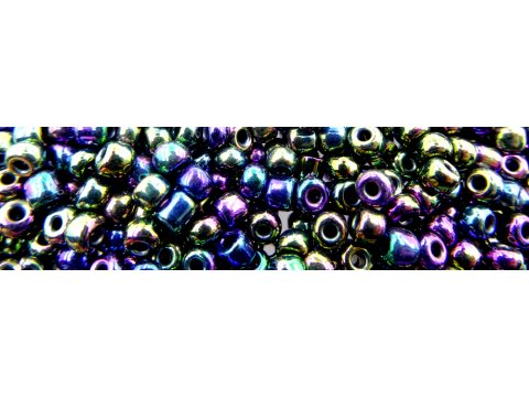 Koraliki szklane 4mm kulki drobne 18165 MIX BENZYNA FIOLET ZIELONY cena za 100g hurtownia korali