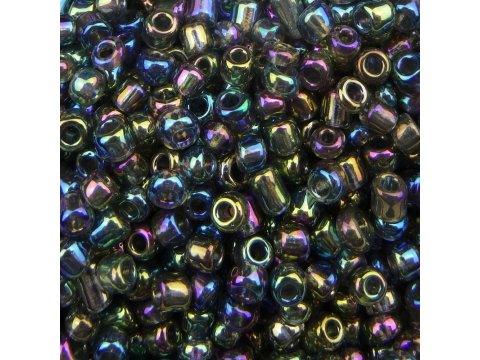 Koraliki szklane 4mm kulki drobne 18358 SZARY PRZEZROCZYSTY Z OPALIZUJĄCYM POŁYSKIEM  cena za 100g hurtownia korali