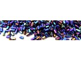 Koraliki szklane 2-3mm SIECZKA słomka drobna 18125 MIX BENZYNA GRANAT cena za 100g korale rurka cięta hurtownia korali