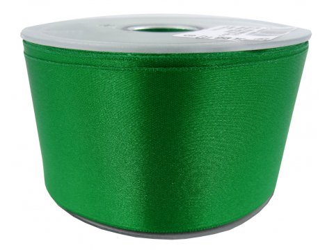 Wstążka Dwustronna Atłasowa 50mm | Zielona Trawa 229 | Rolka 25m
