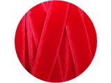 16mm cena za 1m tasiemka aksamitka 204 CZERWONA francuska welur welwet velvet hurtownia aksamitek