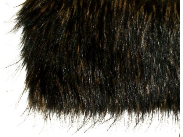 Futro jenot 1m sztuczne BRĄZ/KREM szerokość 150cm