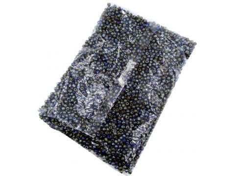 Koraliki szklane 4mm kulki drobne 18164 MIX SZARY BENZYNA OKSYDA cena za 500g HURT hurtownia korali
