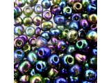 Koraliki szklane 4mm kulki drobne 18167 MIX BENZYNA ZIELONY cena za 500g HURT hurtownia korali