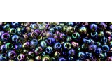 Koraliki szklane 4mm kulki drobne 18167 MIX BENZYNA ZIELONY cena za 500g HURT hurtownia korali