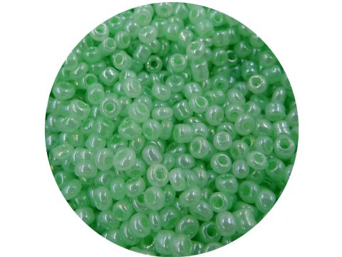 Koraliki szklane 2mm kulki drobne 18083 ZIELONE NIEPRZEZROCZYSTE Z PERŁOWYM POŁYSKIEM cena za 500g HURT sklep