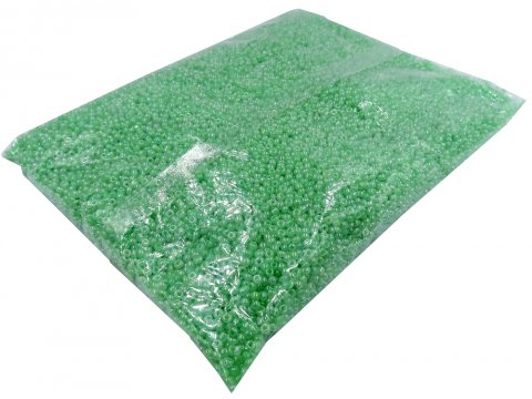 Koraliki szklane 2mm kulki drobne 18083 ZIELONE NIEPRZEZROCZYSTE Z PERŁOWYM POŁYSKIEM cena za 500g HURT sklep