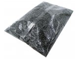 Koraliki szklane 2mm kulki drobne 18033 SZARE PRZEZROCZYSTE ZE SREBRNYM ŚRODKIEM 500g HURT do naszycia do sukienki