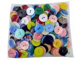 20mm guziki MIX KOLORÓW 250 sztuk w opk. z dwoma dziurkami zestaw guzików  krawieckie edukacyjne