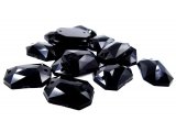 Prostokąt 10x14mm kamienie akrylowe 1 CZARNY 144 sztuk do przyszycia i przyklejania pasmanteria internetowa z koralami