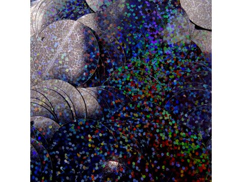 Cekiny kółka 30mm CZARNY HOLOGRAM HURT za 500g sklep z cekinami rybia łuska