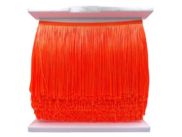 Frędzle ORANGE POMARAŃCZOWE FLUO 15cm CIĘTE cena za 1m taneczne sklep z frędzlami GOLD-POL Warszawa