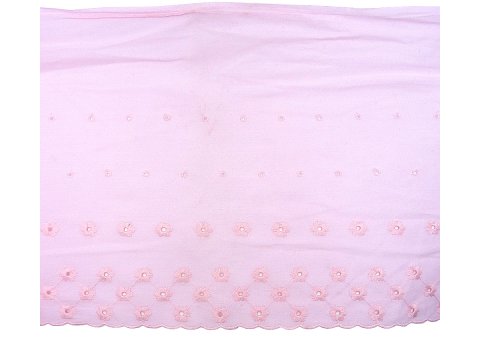 220mm 22cm Haft na bawełnie RÓŻ/RÓŻ HAFT -131- cena za 1m haft angielski koronka taśma haftowana taśmy